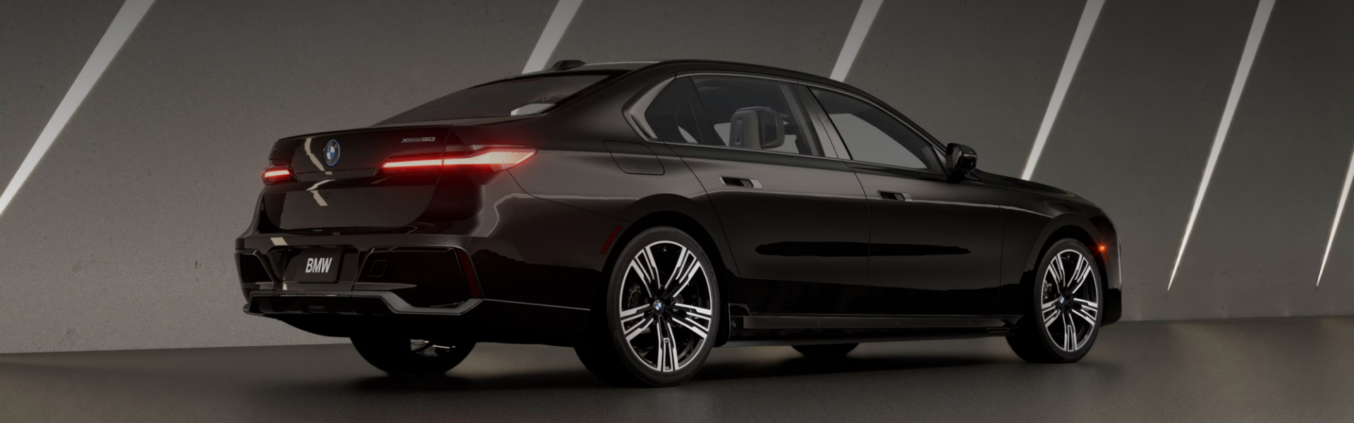 2024 BMW i7 in black with side view For Sale