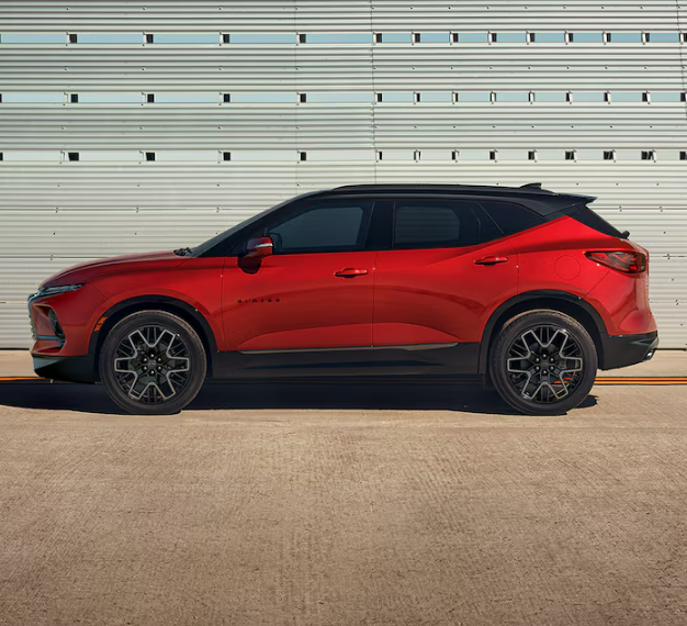 2024 Chevrolet Blazer in red parking with side view FEATURES