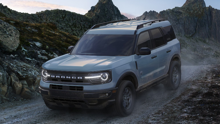 2024 Ford Bronco Sport running with side view and front view-Features