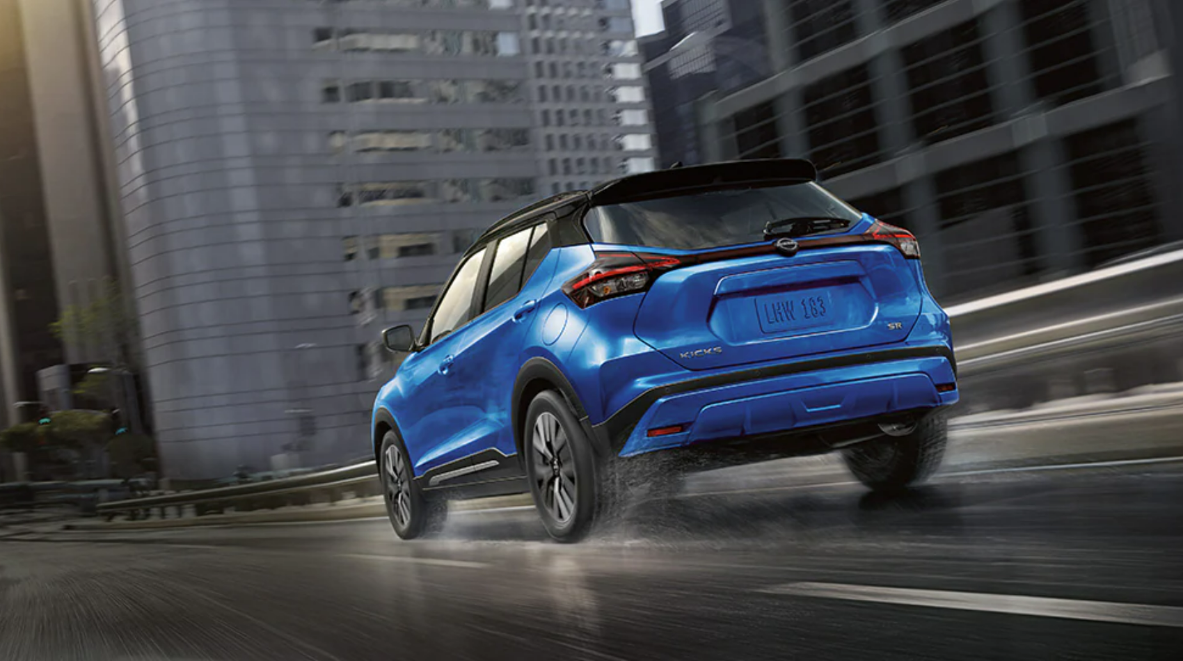 2024 Nissan Kicks running, rear view