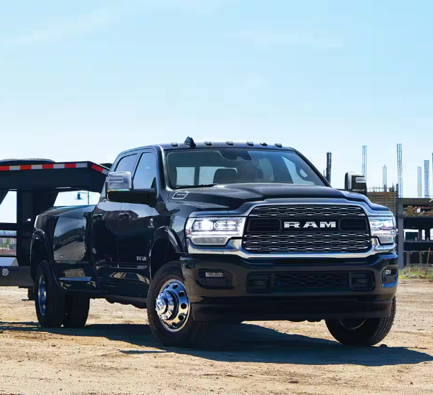 2024 RAM 3500 in black parking with front view
