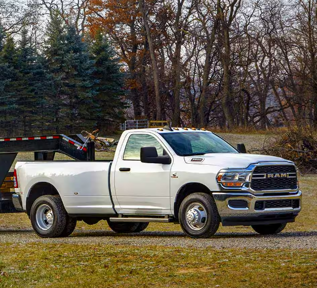 2024 RAM 3500 in white with side view