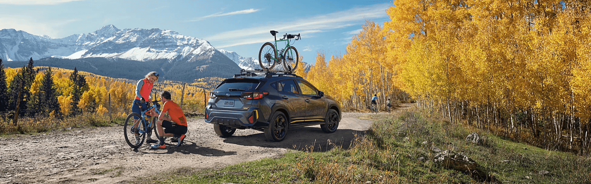 2024 Subaru Crosstrek Parked On A Country Road Banner
