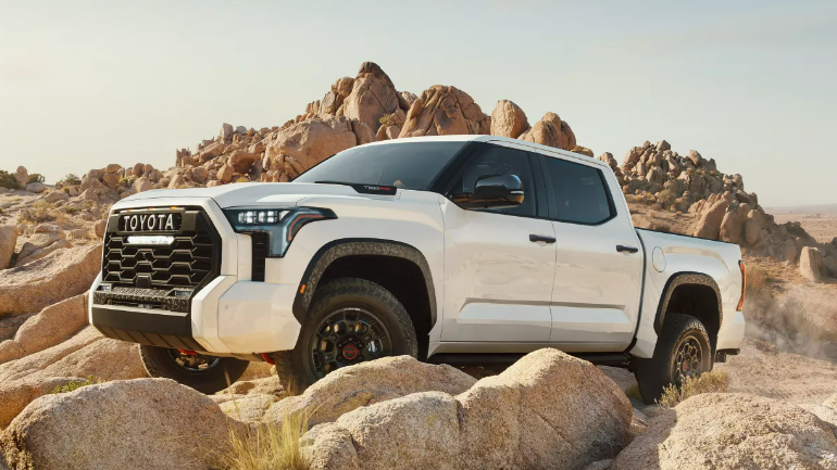 2024 Toyota Tundra i-FORCE MAX in white with side view