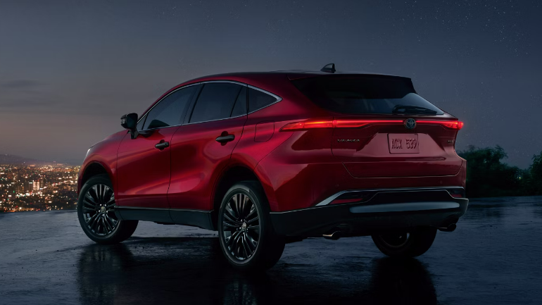 2024 Toyota Venza in red with rear view