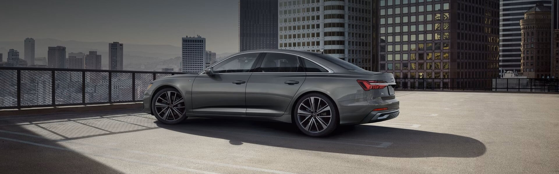 2025 Audi A6 Parked On A Roof With Buildings In The Background For Sale