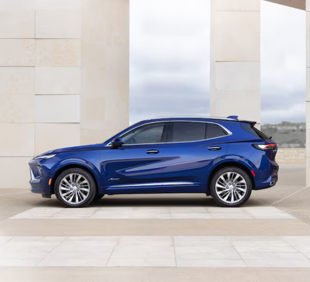 2025 Buick Envision in blue with side view-Features