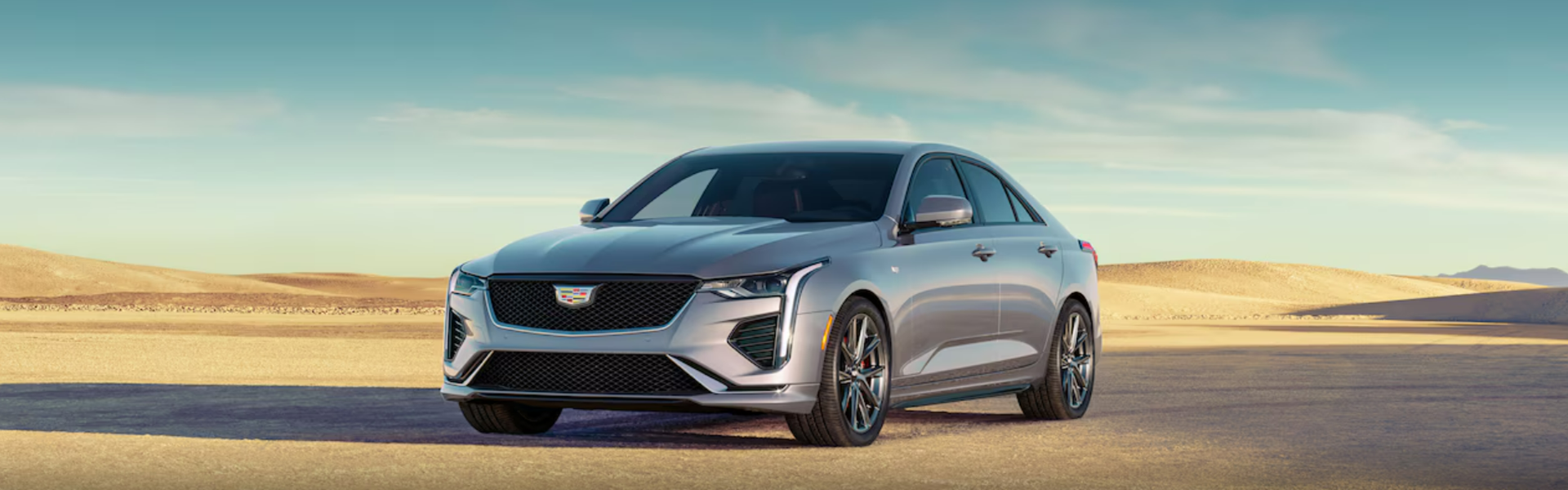 2025 Cadillac CT4 Parked In A Desert Landscape