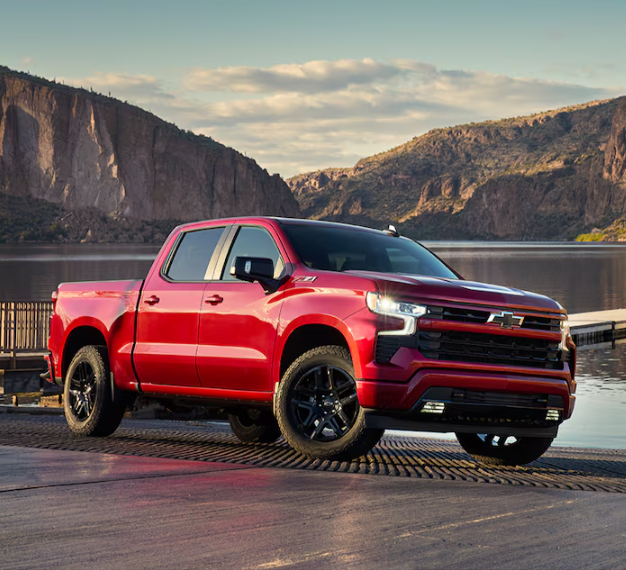 2025 Chevrolet Silverado 1500 near lake with side view-Features