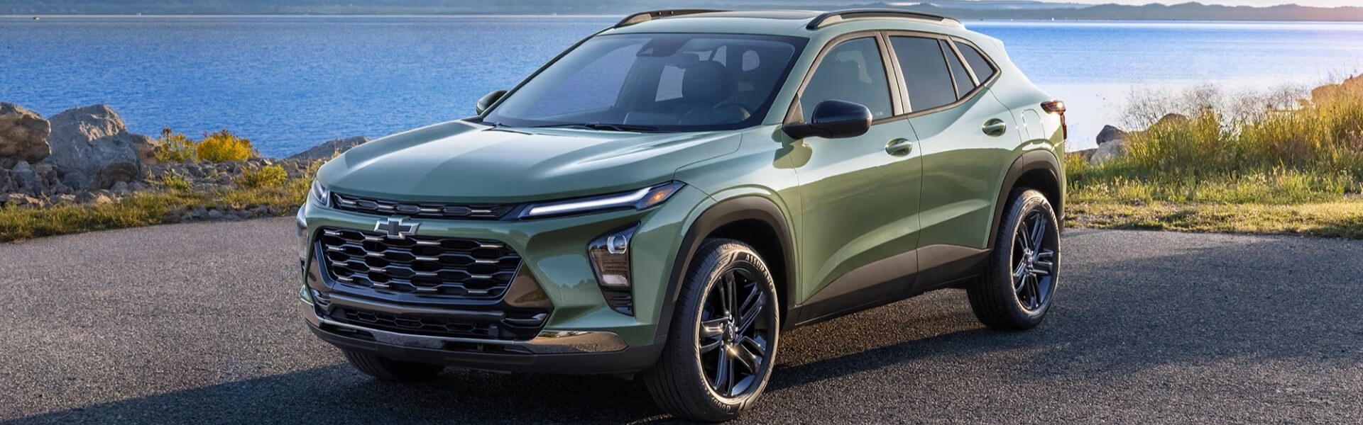 2025 Chevrolet Trax Compact SUV Parked Near A Large Lake For Sale