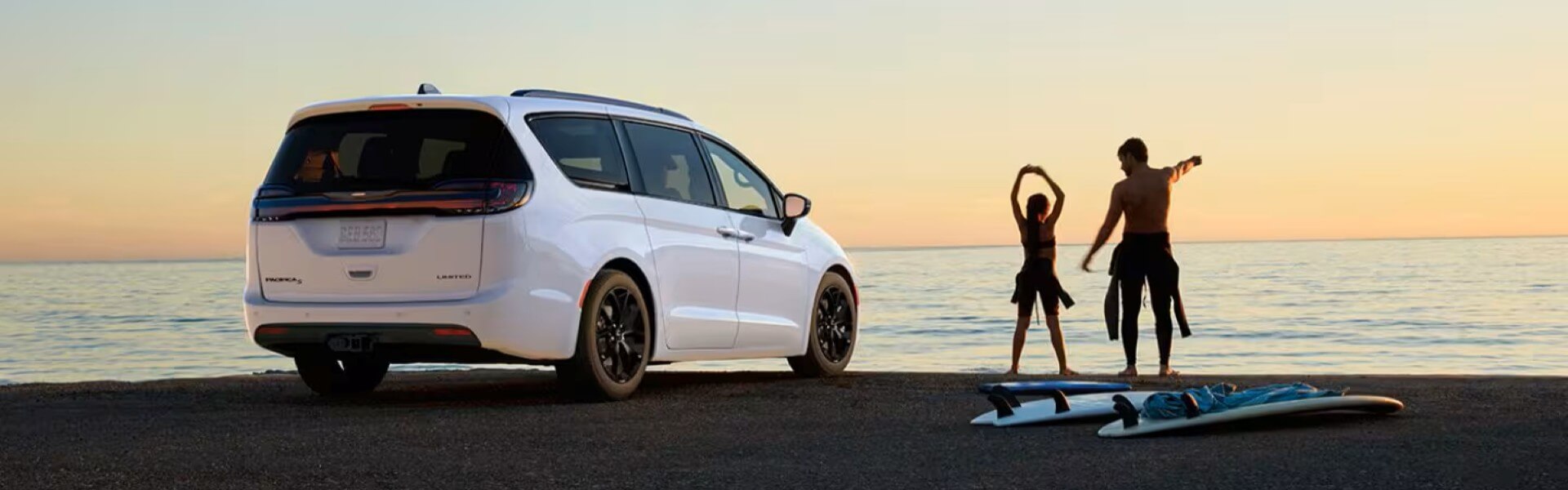 2025 Chrysler Pacifica Parked On A Beach Banner