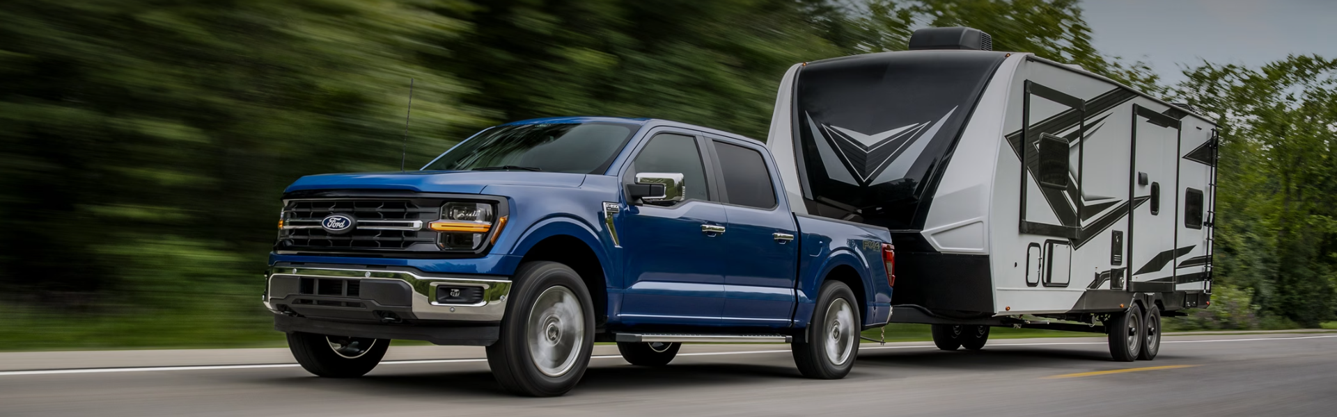 2025 Ford F-150 towing a large travel trailer-For sale