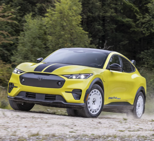 2025 Ford Mustang Mach-E running with side view-feature