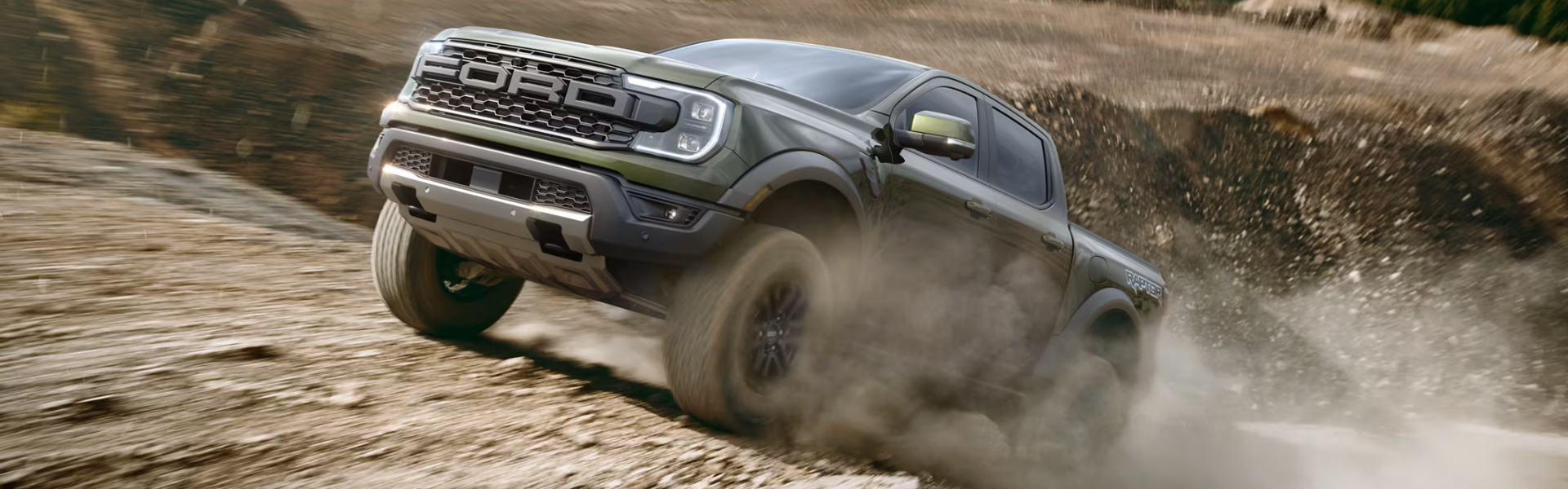 2025 Ford Ranger kicking up dust