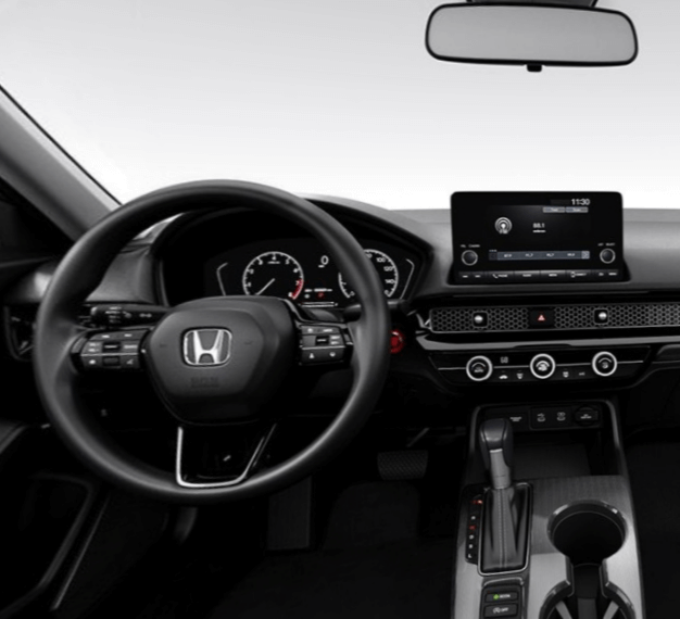 2025 Honda Civic Sedan LX Interior In Black Cloth - Feature Image