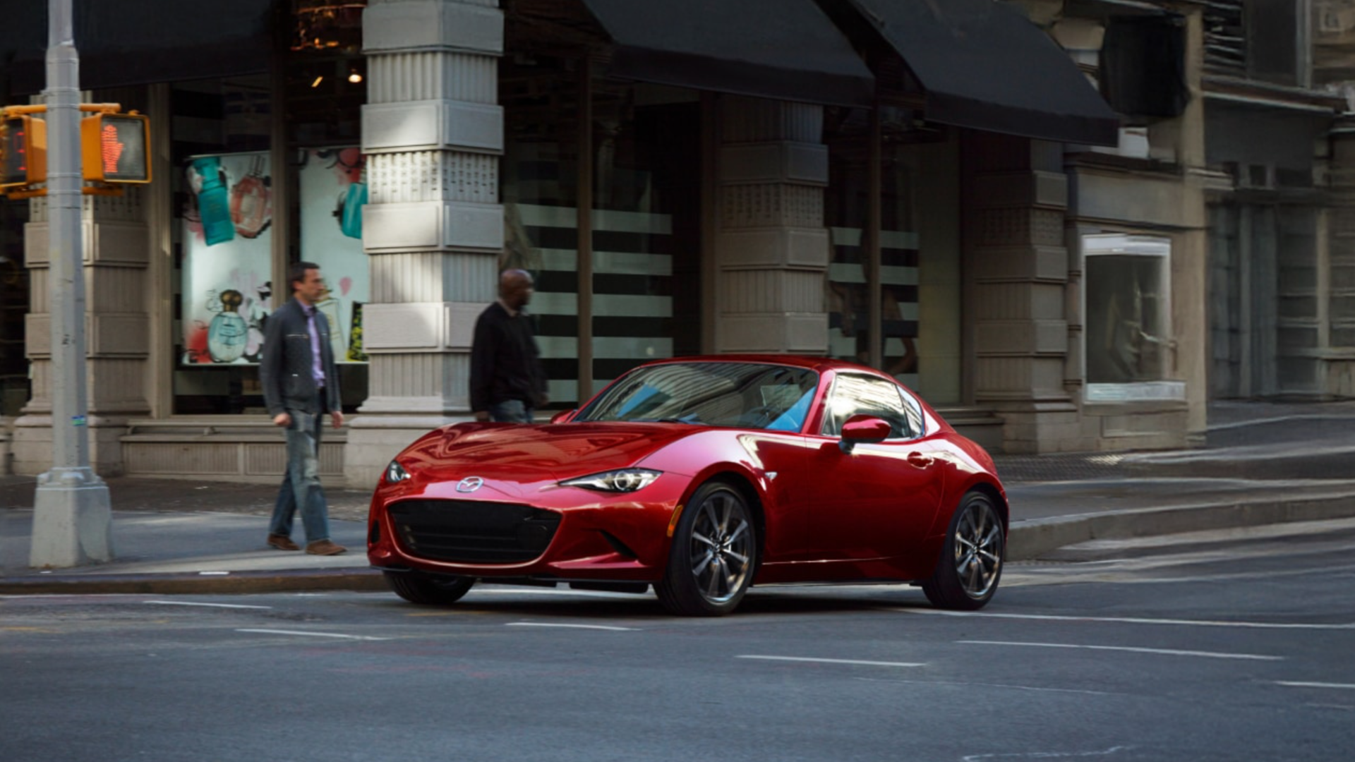 2025 Mazda MX-5 Miata RF running with front view-features