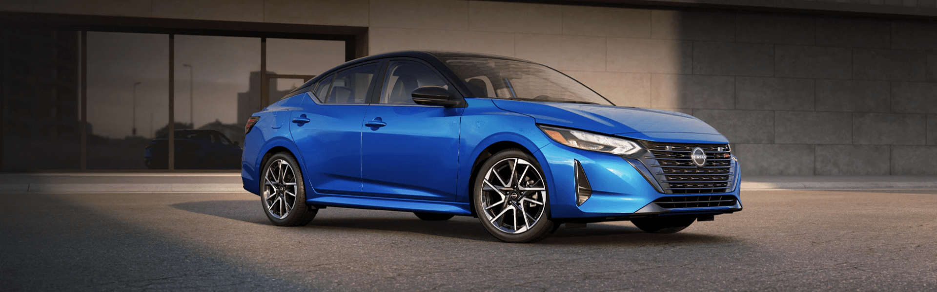 2025 Nissan Sentra in blue parking with side view-For Sale