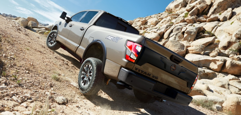 2025 Nissan Titan XD running with rear view-Features