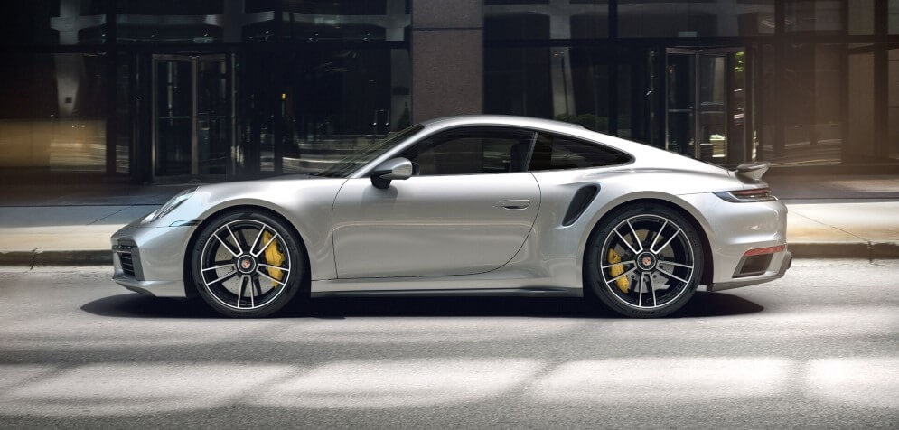 2025 Porsche 911 Turbo S Exterior In GT Silver Metallic - Feature Image