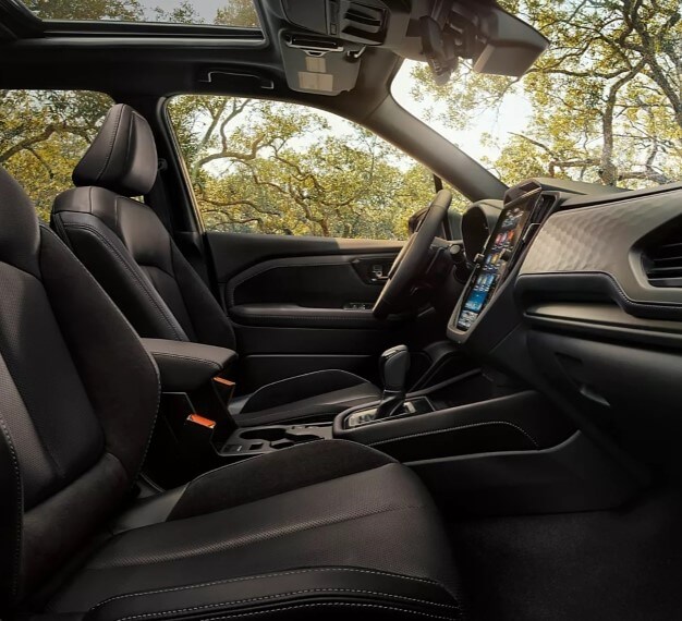 2025 Subaru Forester Touring Interior In Black Leather - Feature Image