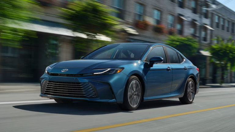 2025 Toyota Camry running with side view and front view
