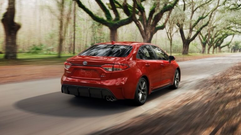 2025 Toyota Corolla Hybrid SE AWD In Ruby Flare Pearl - Feature Image