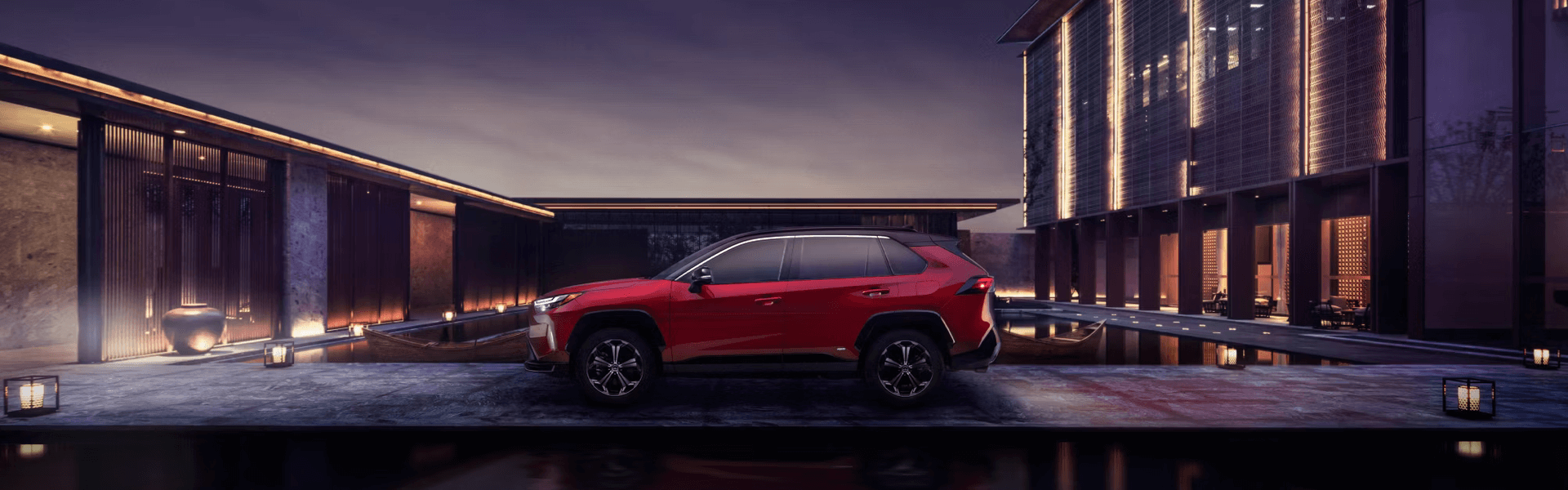 2025 Toyota RAV4 Plug-In Hybrid Night Scene Banner