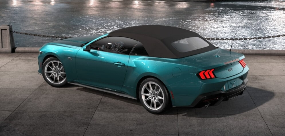 2026 Ford Mustang® GT Premium Convertible In Adriatic Blue Metallic - Feature Image