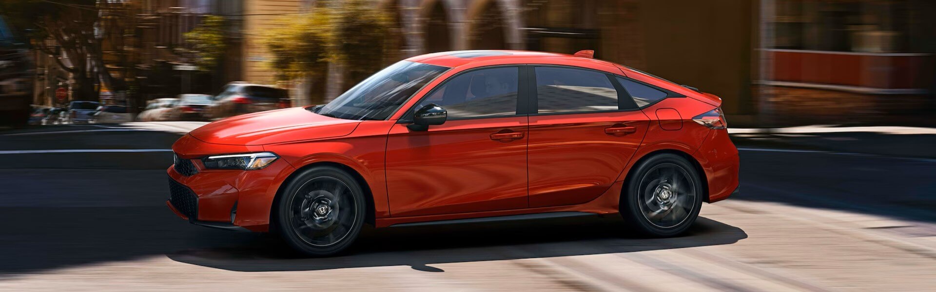 2026 Honda Civic Hatchback Sport Hybrid In Rallye Red Banner