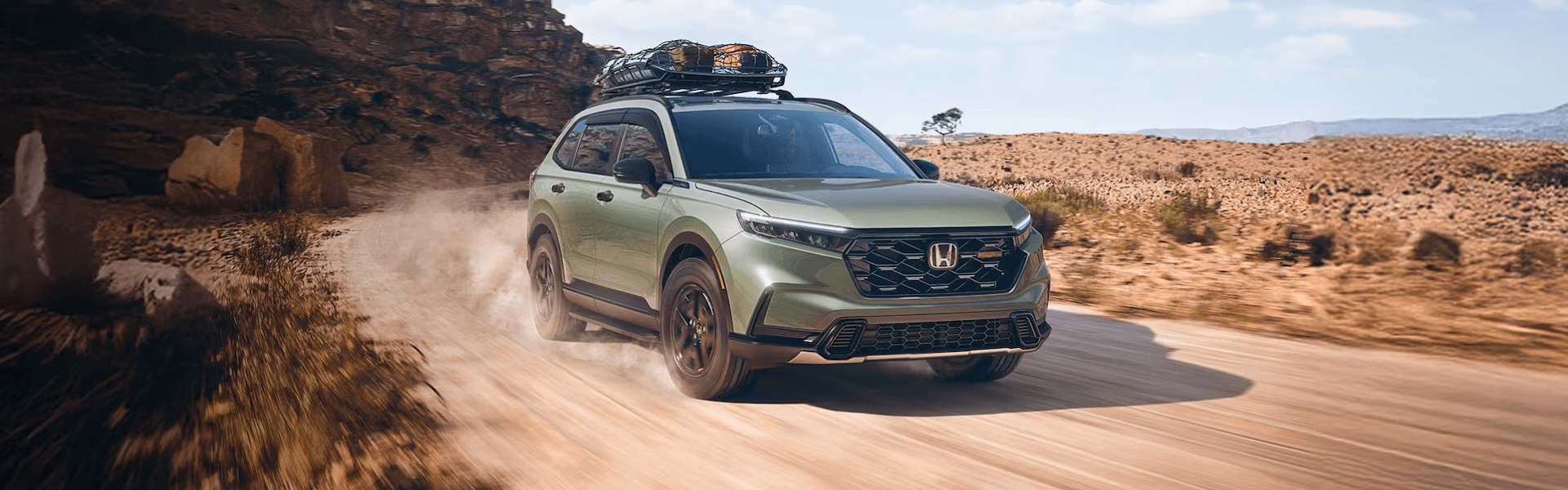 2026 Honda CR-V Hybrid Off-Road in the Desert Banner