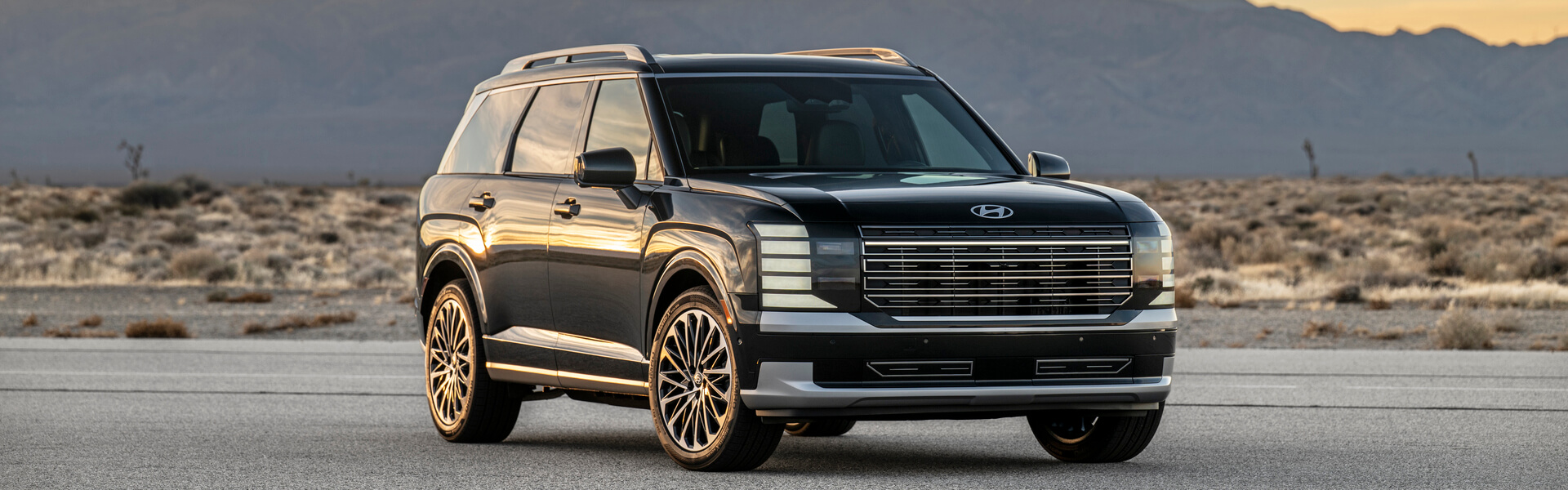 2026 Hyundai Palisade Desert Front View Banner