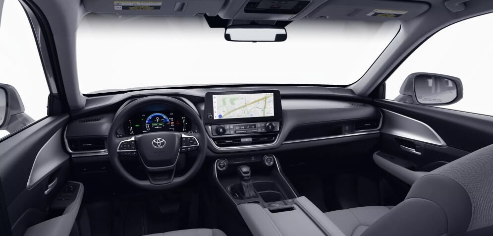 2026 Toyota Grand Highlander Hybrid LE Interior In Fabric Light Gray - Feature Image