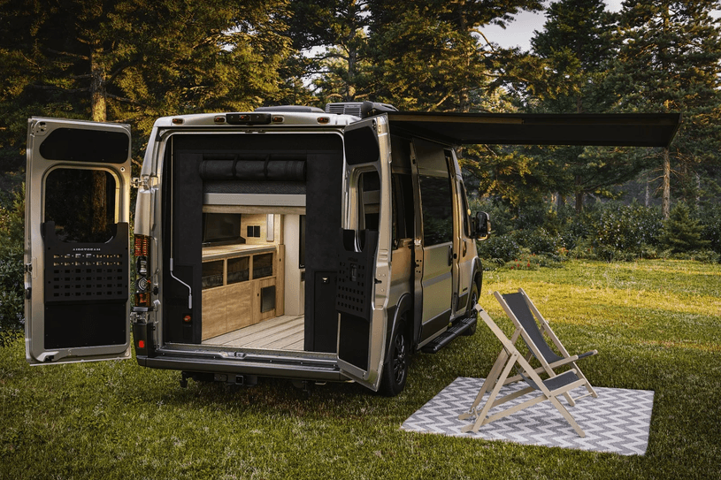 Airstream Touring Coach with chairs outside feature image