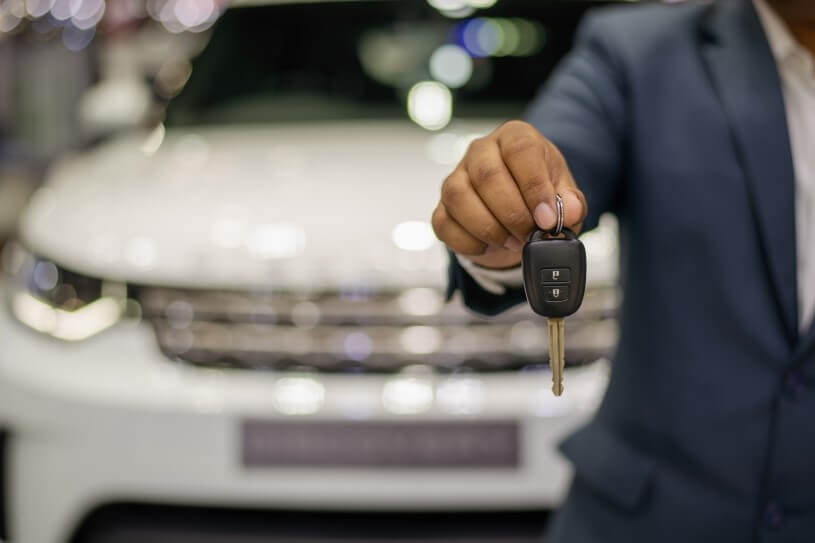 Car Lifestyle - Man Holding A Car Key