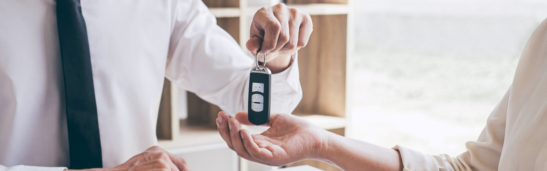 Financing - Handing Car Keys To New Owner Banner