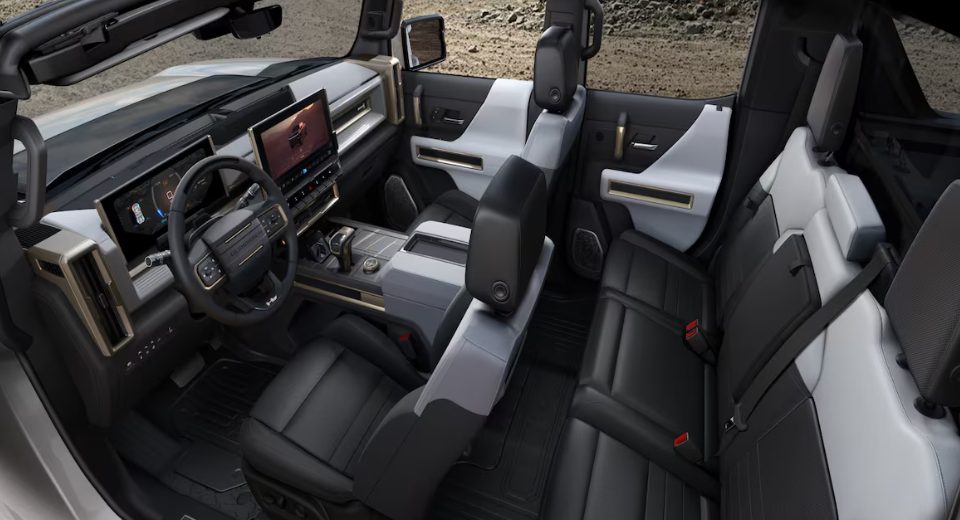 GMC Hummer EV Pickup Truck interior and dashboard-Features