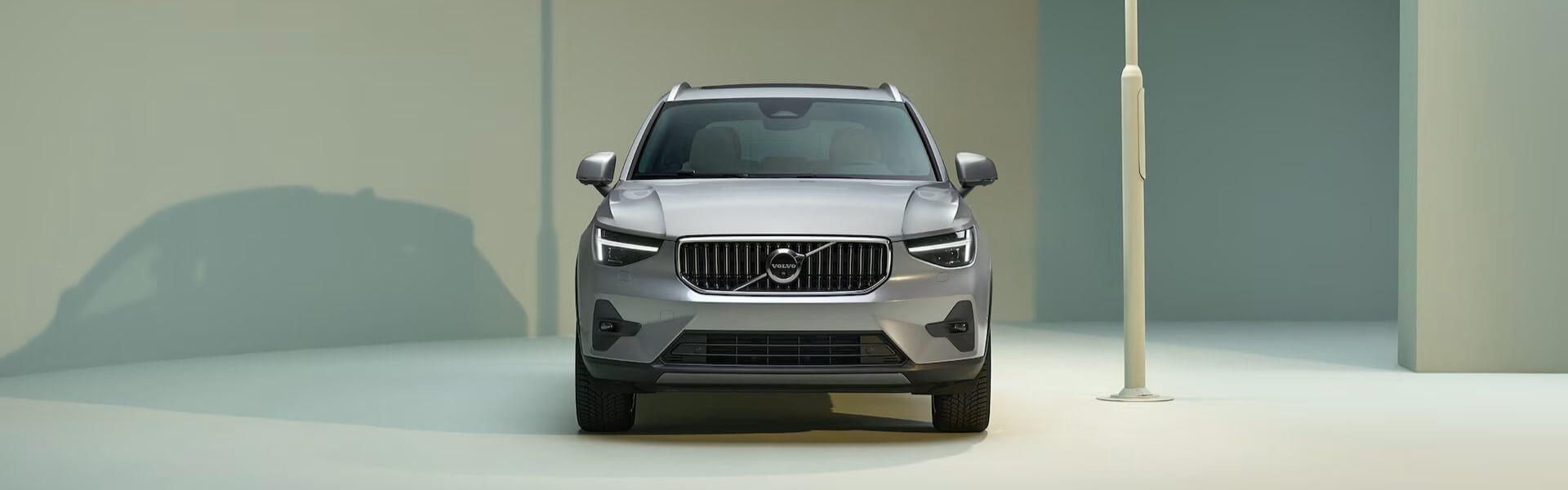 New Volvo XC40 Parked Near A Street Light
