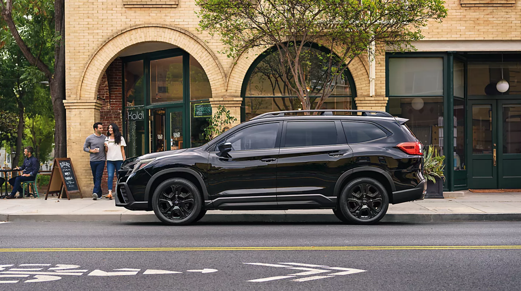 Subaru Ascent in black side view image