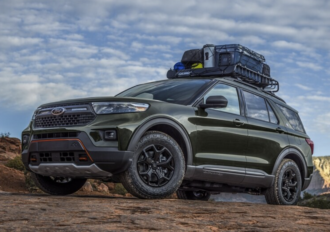 used Ford Explorer parking showing the side view